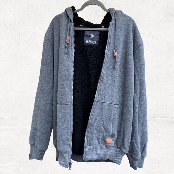 BUFFALO DAVID BITTON MENS SHERPA LINED HOODIE - Picture 3 of 6